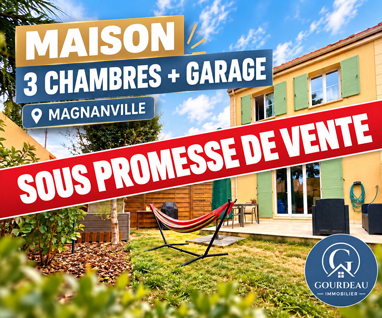 Maison 3 chambres - Jardin exposé Sud - Garage - DPE C