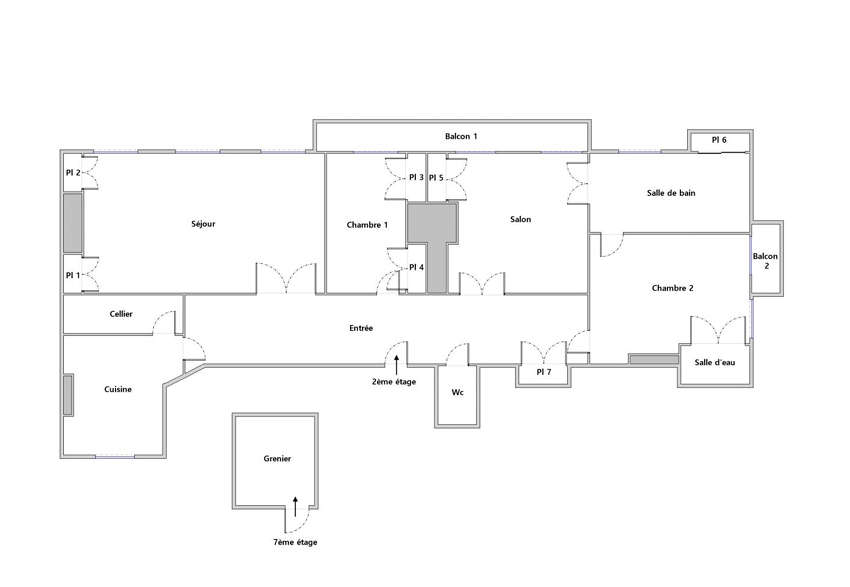 Photo Appartement  150 m2 - 2 balcons image 2/6
