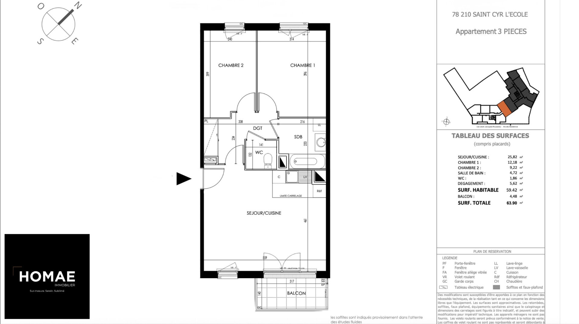 Photo Saint-Cyr-l'École - 3 pièces 59 m² avec balcon et parking - gare à 100 m image 2/5