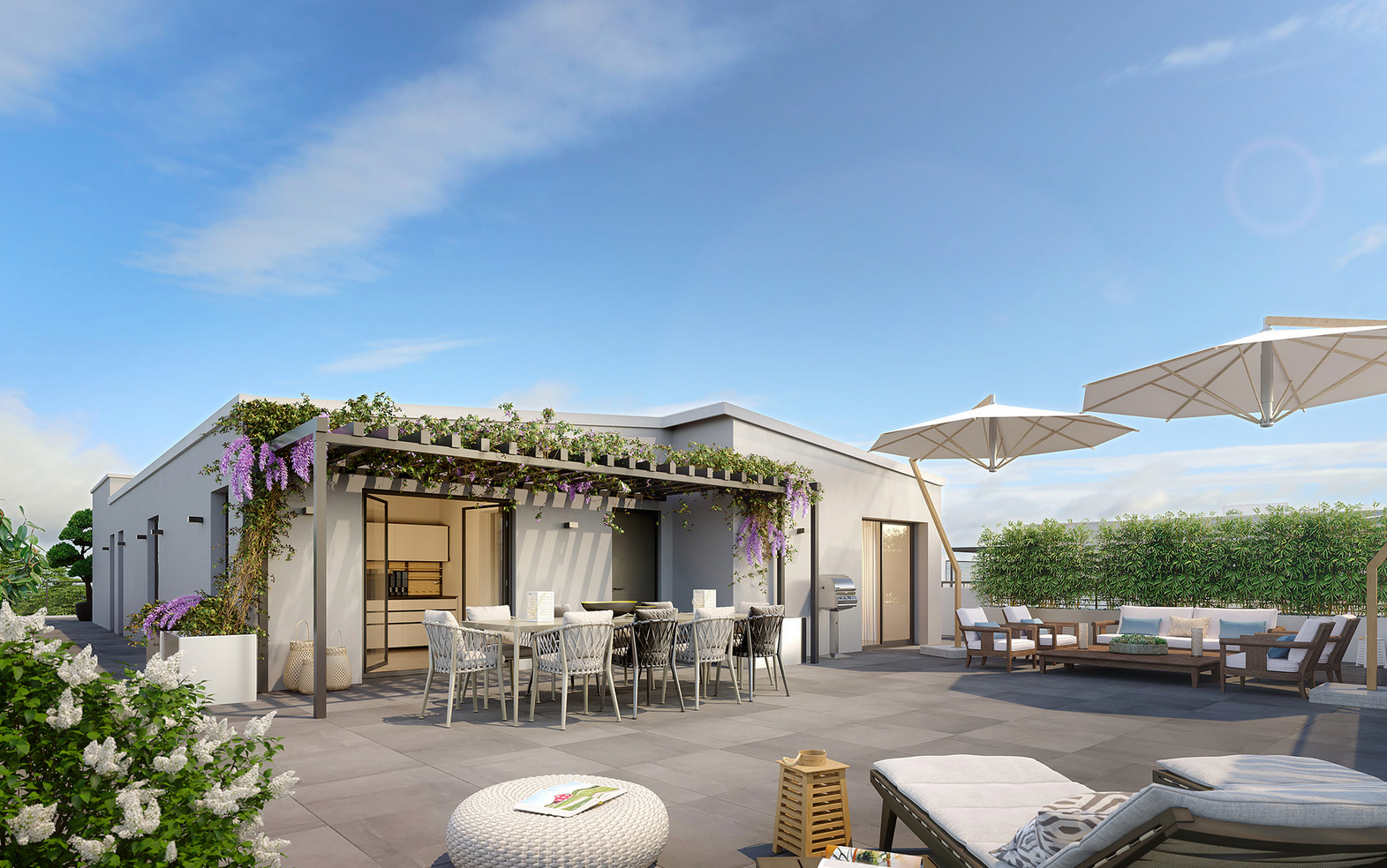 MAGNIFIQUE APPARTEMENT DE STANDING DE 105M2 TRAVERSANT AVEC TOIT TERRASSE