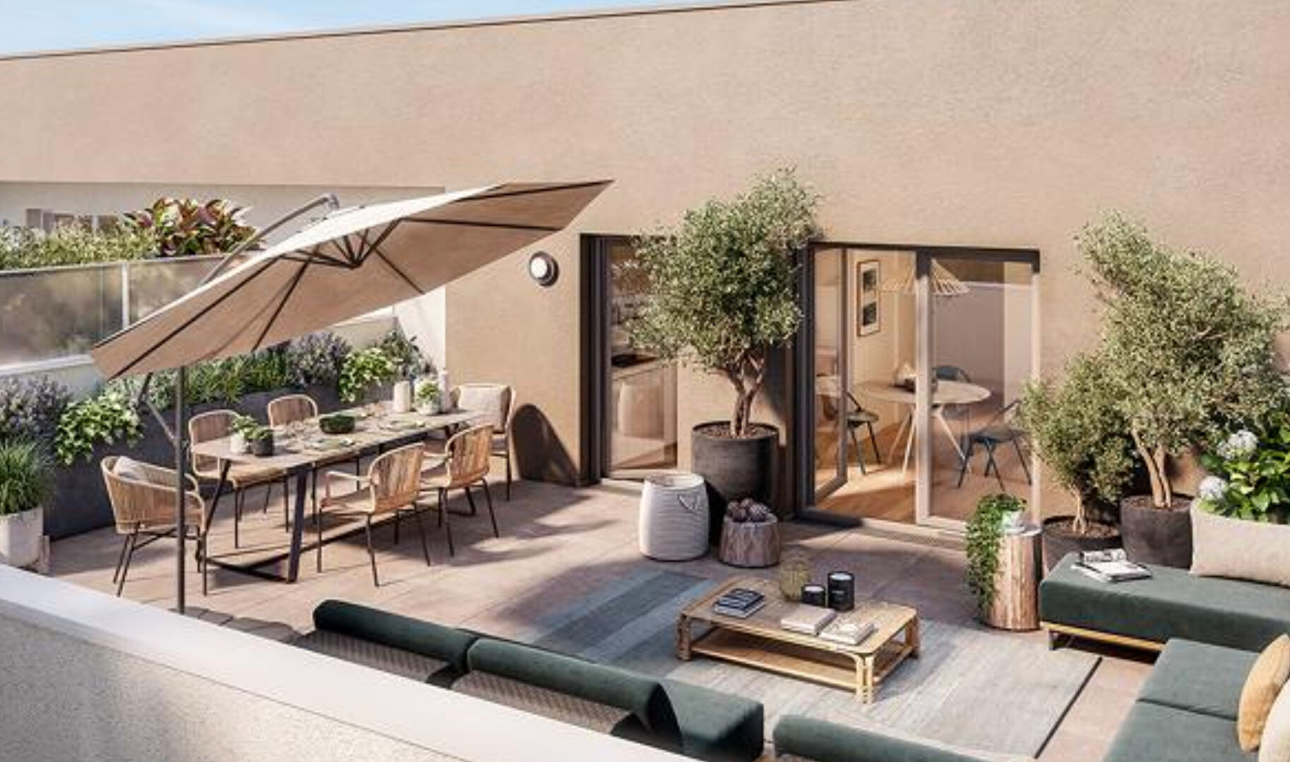 APPARTEMENT DE STANDING DERNIER ETAGE T4 DUPLEX DE 95M²  SUD AVEC  EXTERIEUR 50M2