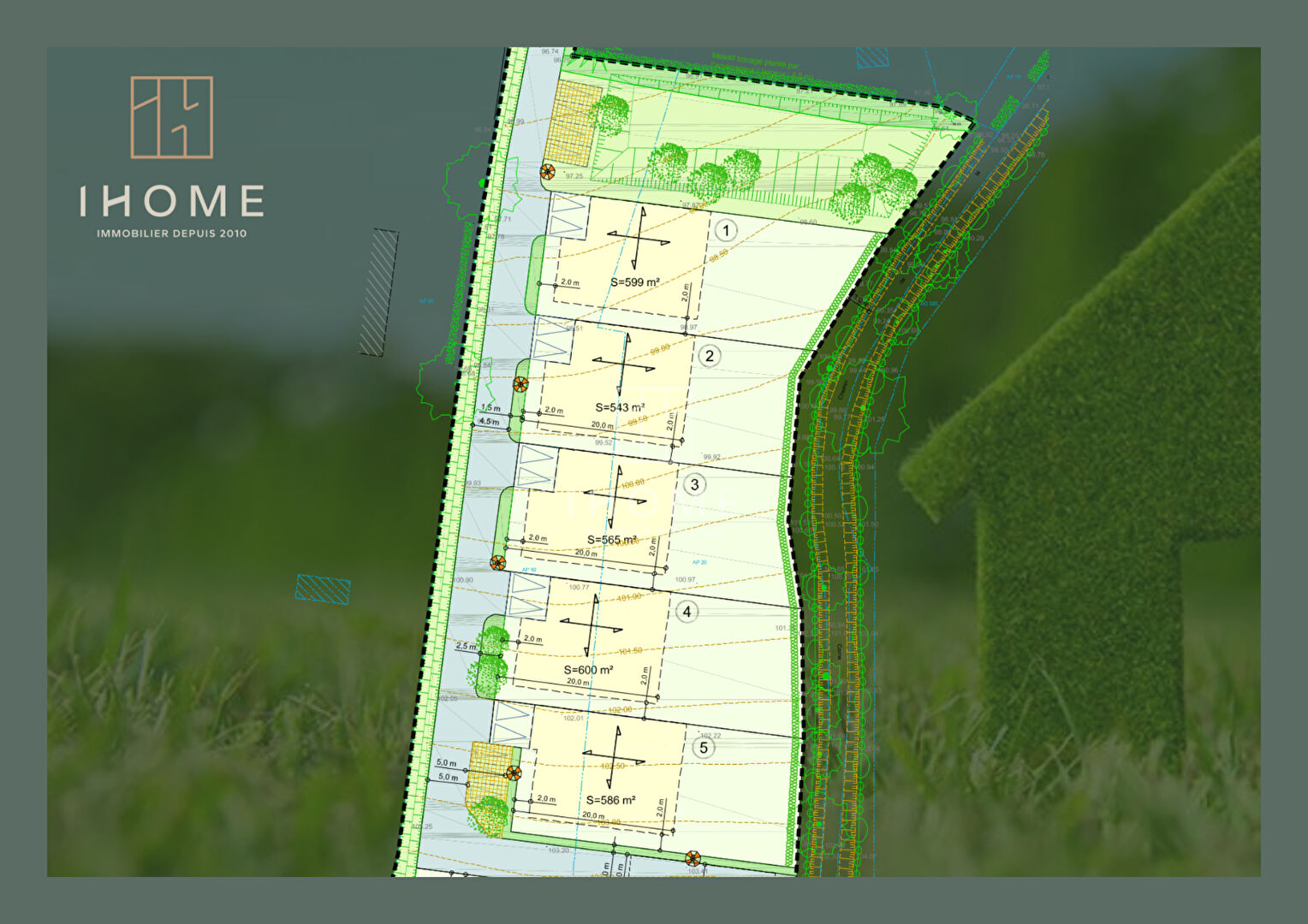 Photo Terrain La Chapelle Saint Aubin 453m2 image 3/4