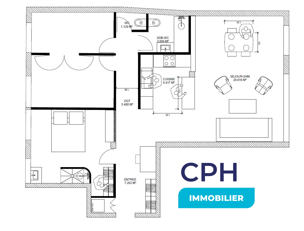 Photo 5ème étage avec ascenseur, lumineux et traversant image 1/6