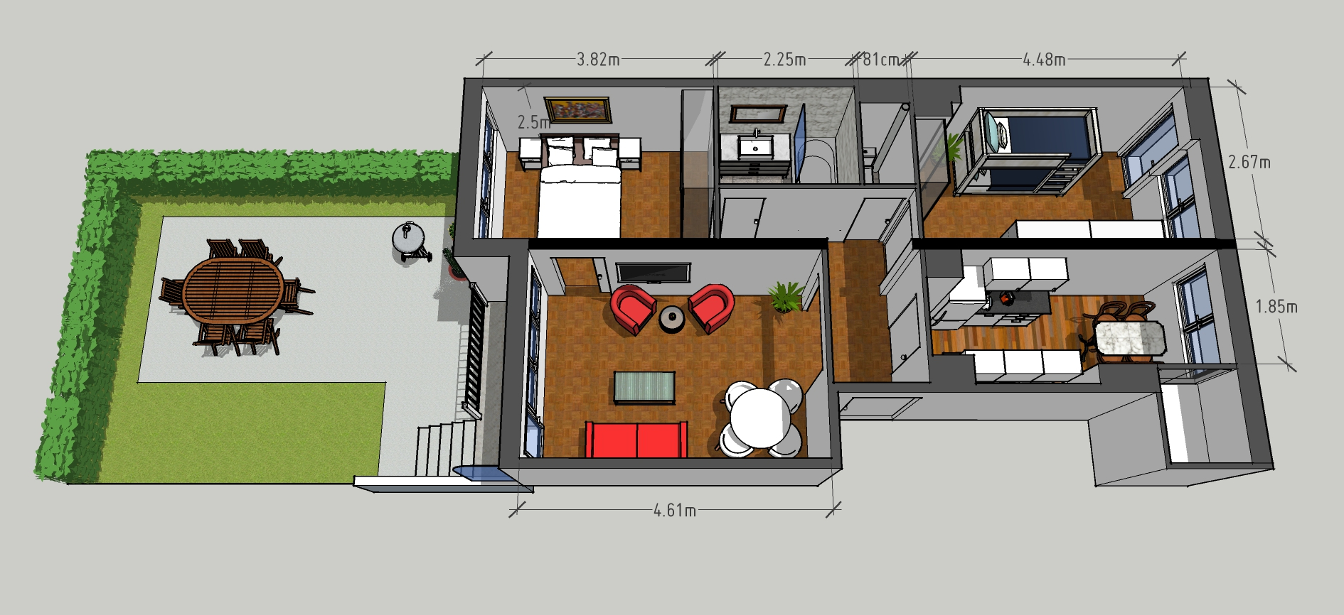 Agence les Cercles - Le Vésinet - 
Appartement 3 pièces de 56 m² avec jardin
