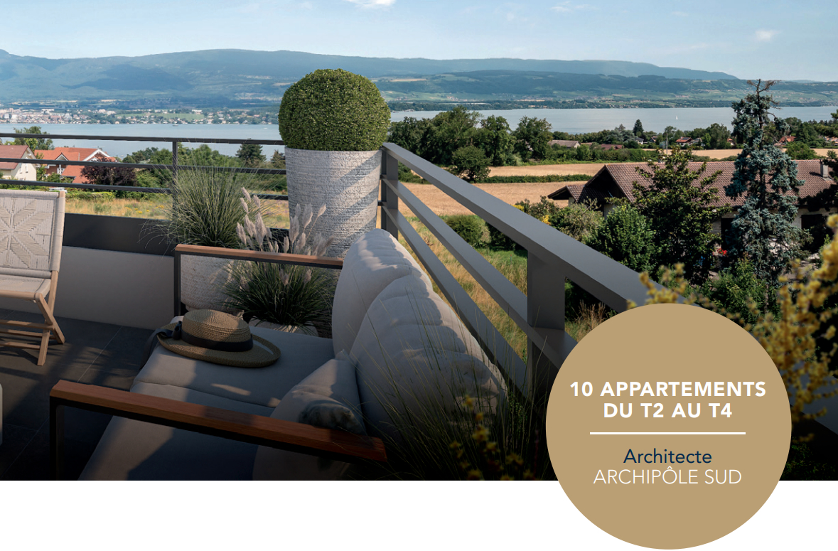 Spacieux Appartement T4 NEUF  à Messery, vue LAC