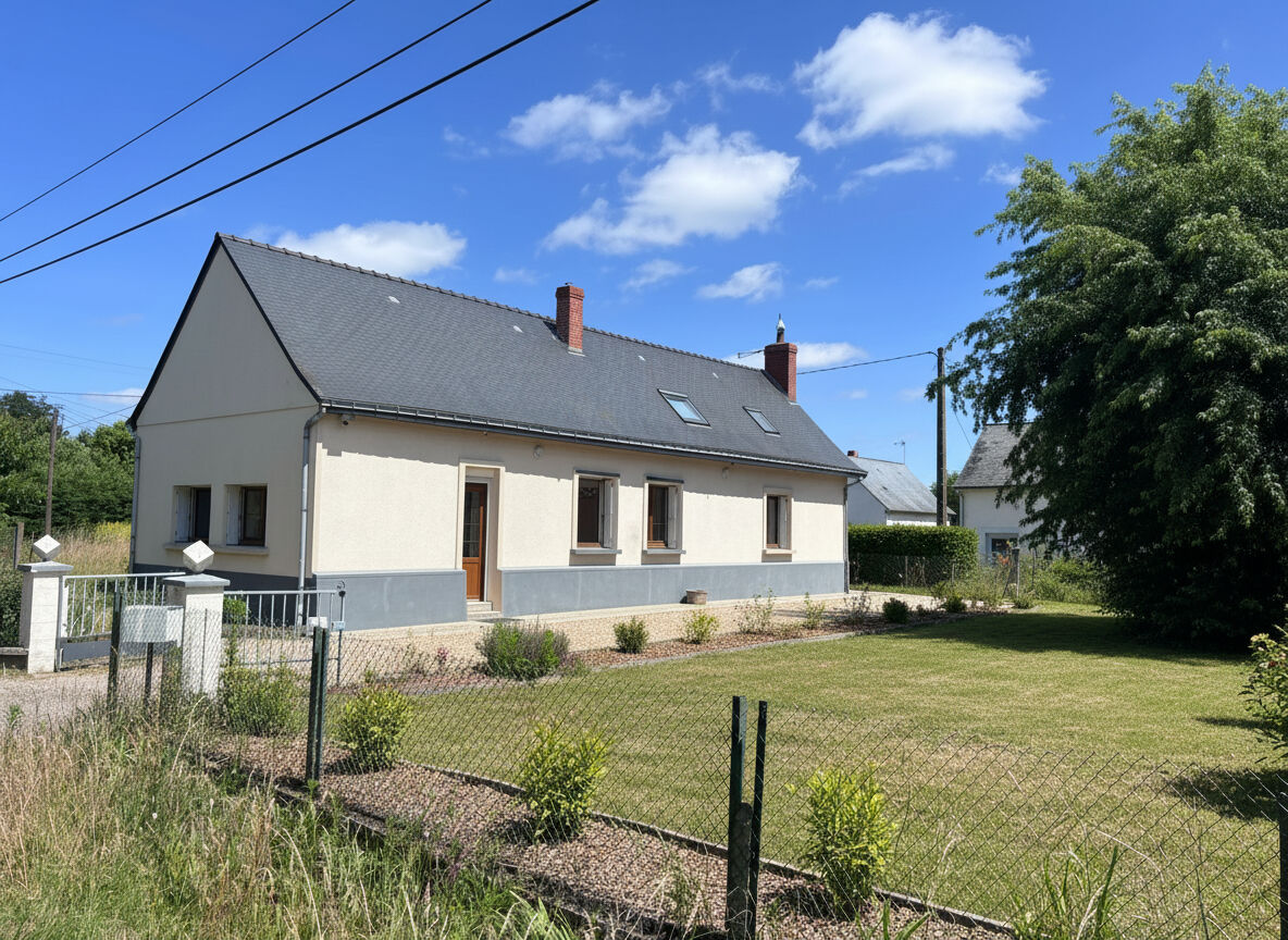 Longère à vendre sur Longué-Jumelles, vie de plain pied, avec grand terrain et dépendances