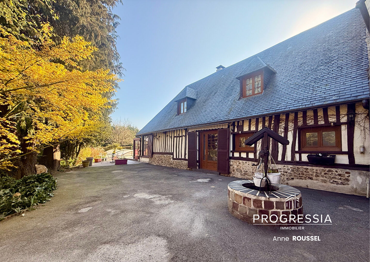 Progressia Immobilier - Saint Maclou La Brière - CHARME & ESPACE - Propriété de caractère avec dépendance, piscine et parc arboré