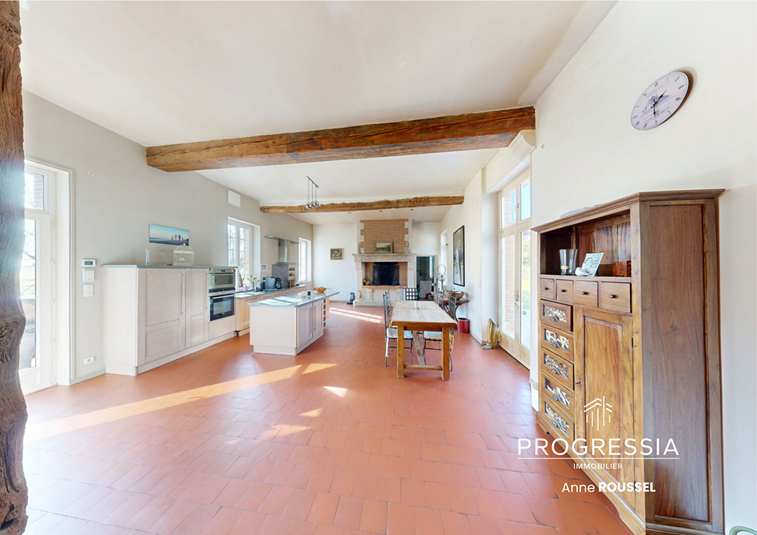 Progressia Immobilier - TOCQUEVILLE-LES-MURS /CHARME & ESPACE - Maison de caractère avec dépendances