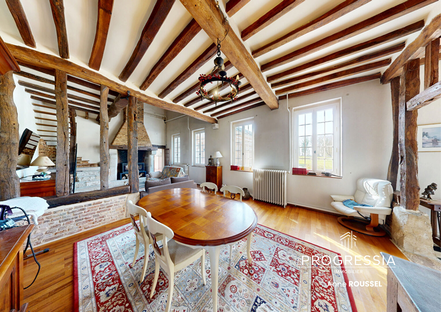 Progressia Immobilier - TOCQUEVILLE-LES-MURS /CHARME & ESPACE - Maison de caractère avec dépendances