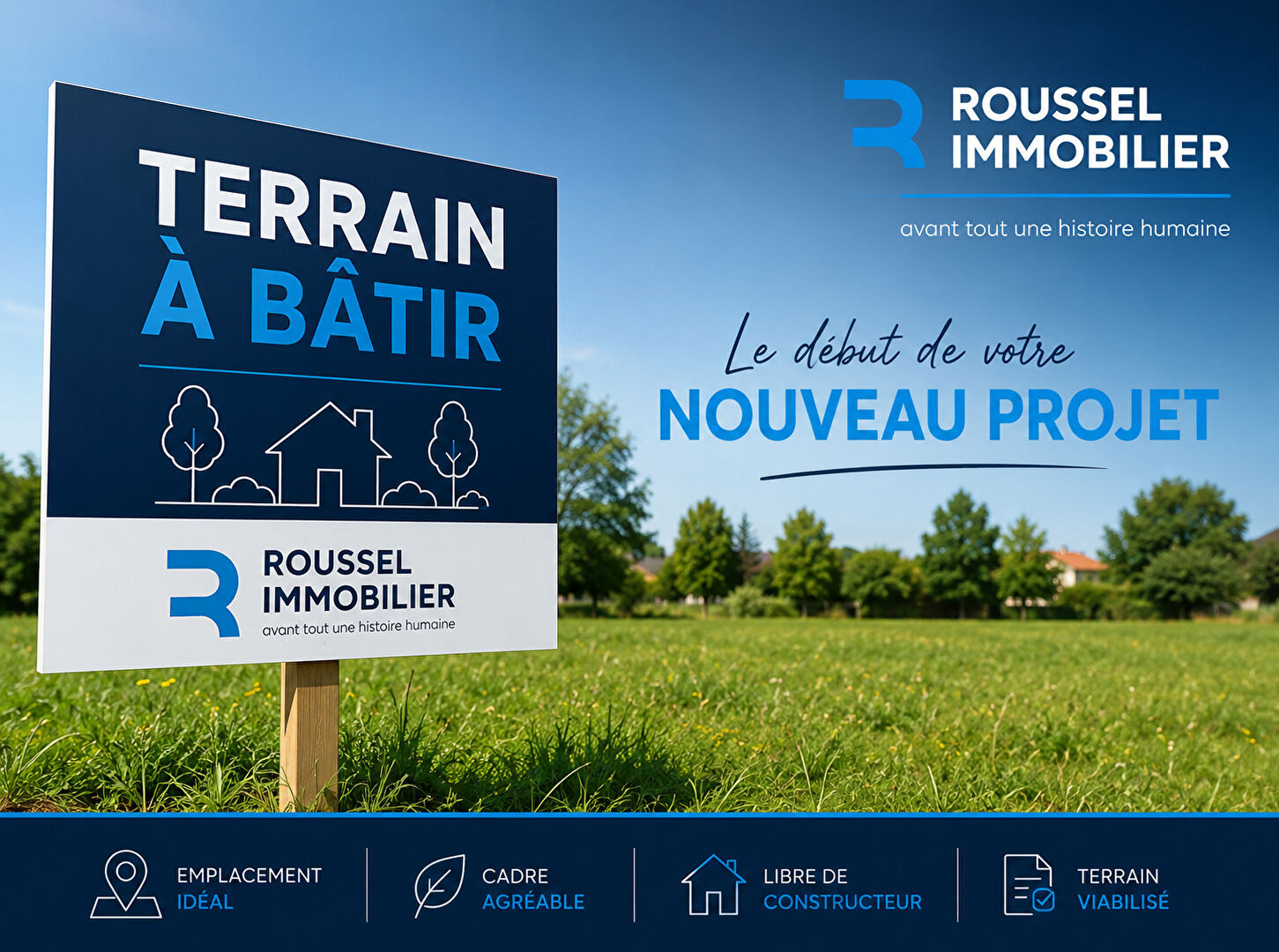 Terrain viabilisé situé à Spay - environ 450 m2