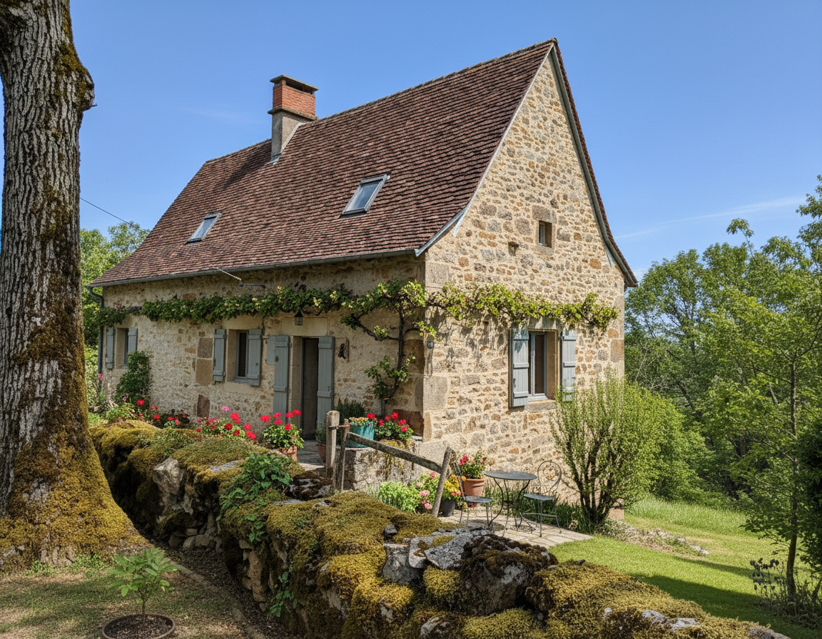 Maison en pierre avec dépendance