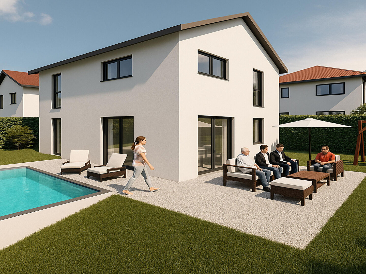 Maison neuve type T4 avec jardin