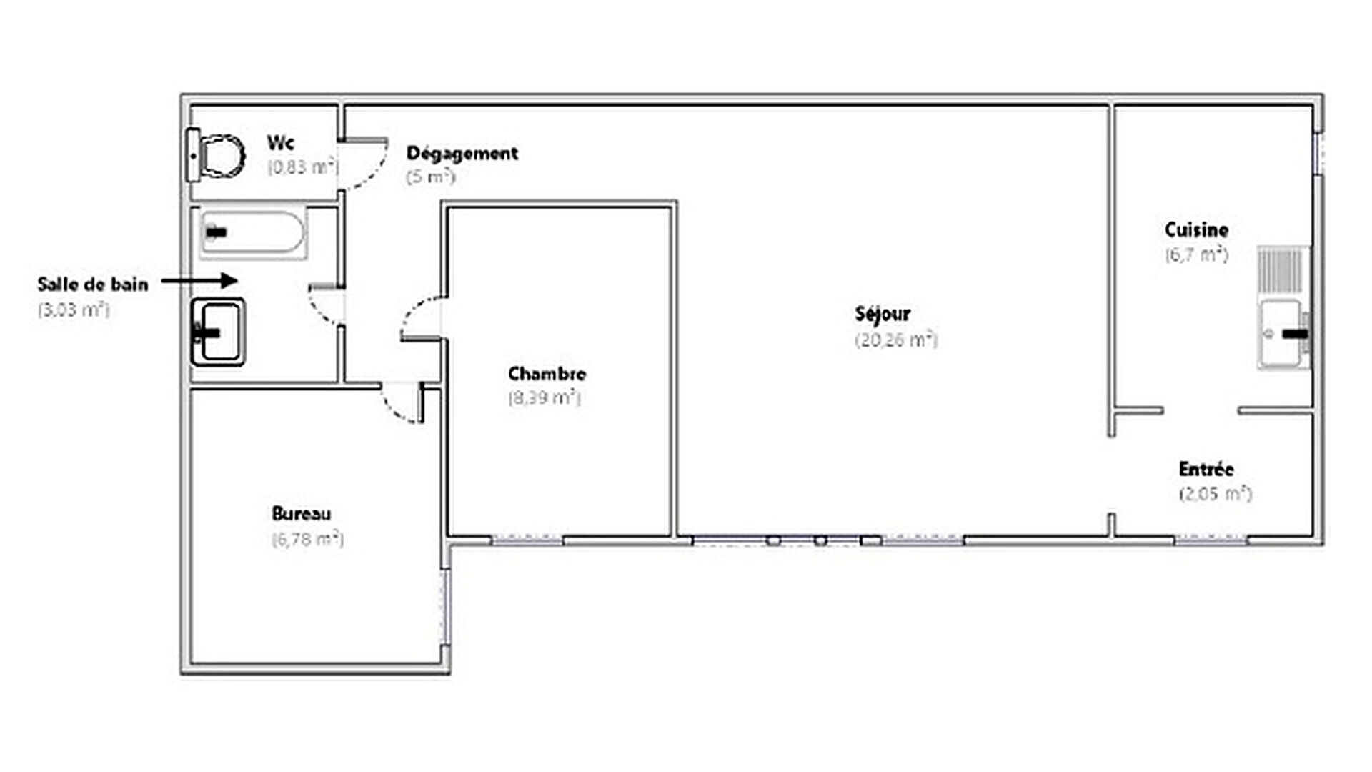 Appartement · 3 pièces · 53,2 m² — photo 11 sur 11