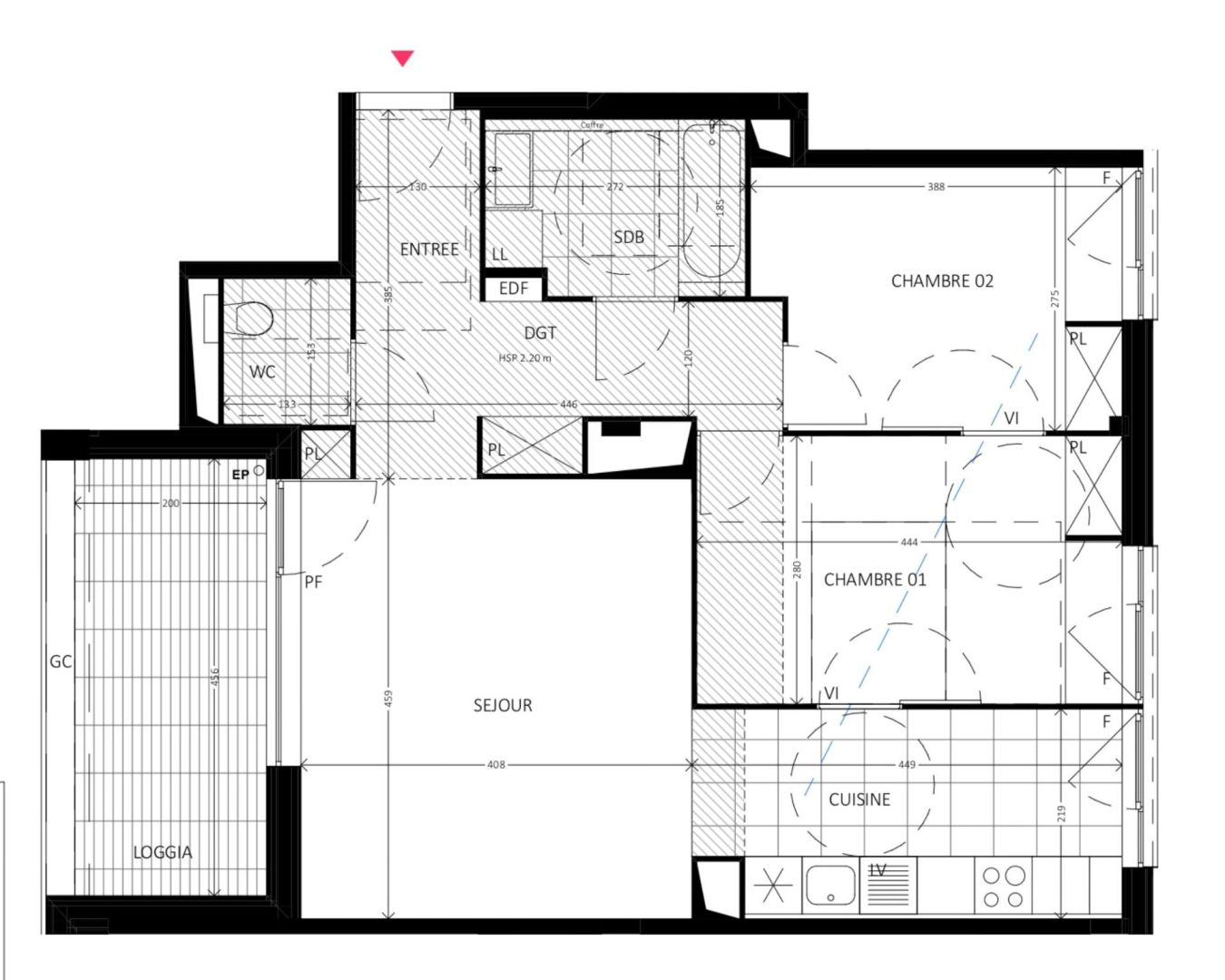 Photo Appartement 3 pièces neuf à Bussy Saint-Georges, éco-quartier Sycomore image 2/2