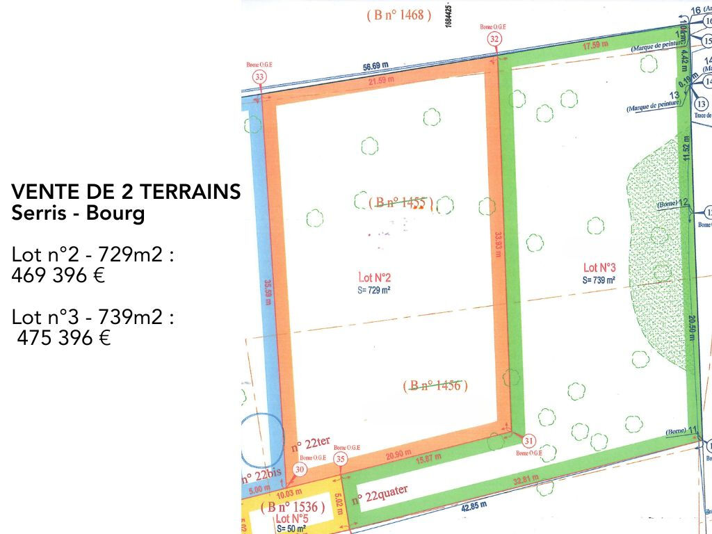 Terrain de 729 m2 - Serris Bourg