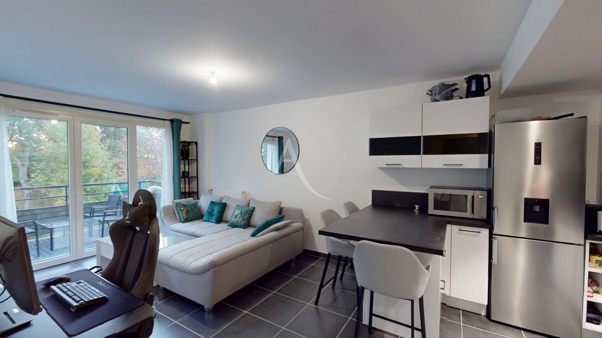 Montévrain - 2 pièces avec balcon et parking et vue dégagée sur parc