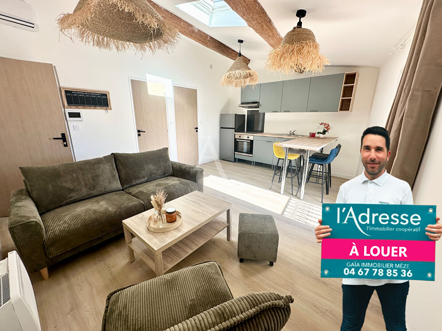 Photo Appartement Loupian T2 37 m² refait à neuf meublé image 1/6