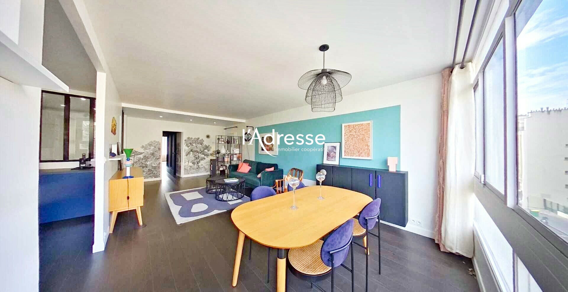 Photo 3 Pièces de 82 m² - Traversant avec balcon et chambres au calme absolu sur jardin arboré image 2/6