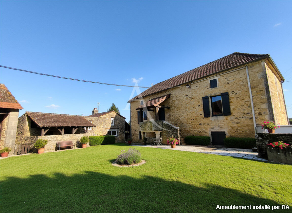 Corps de ferme: Maison en pierre + dépendances, entre Prayssac et Villefranche-du-Périgord