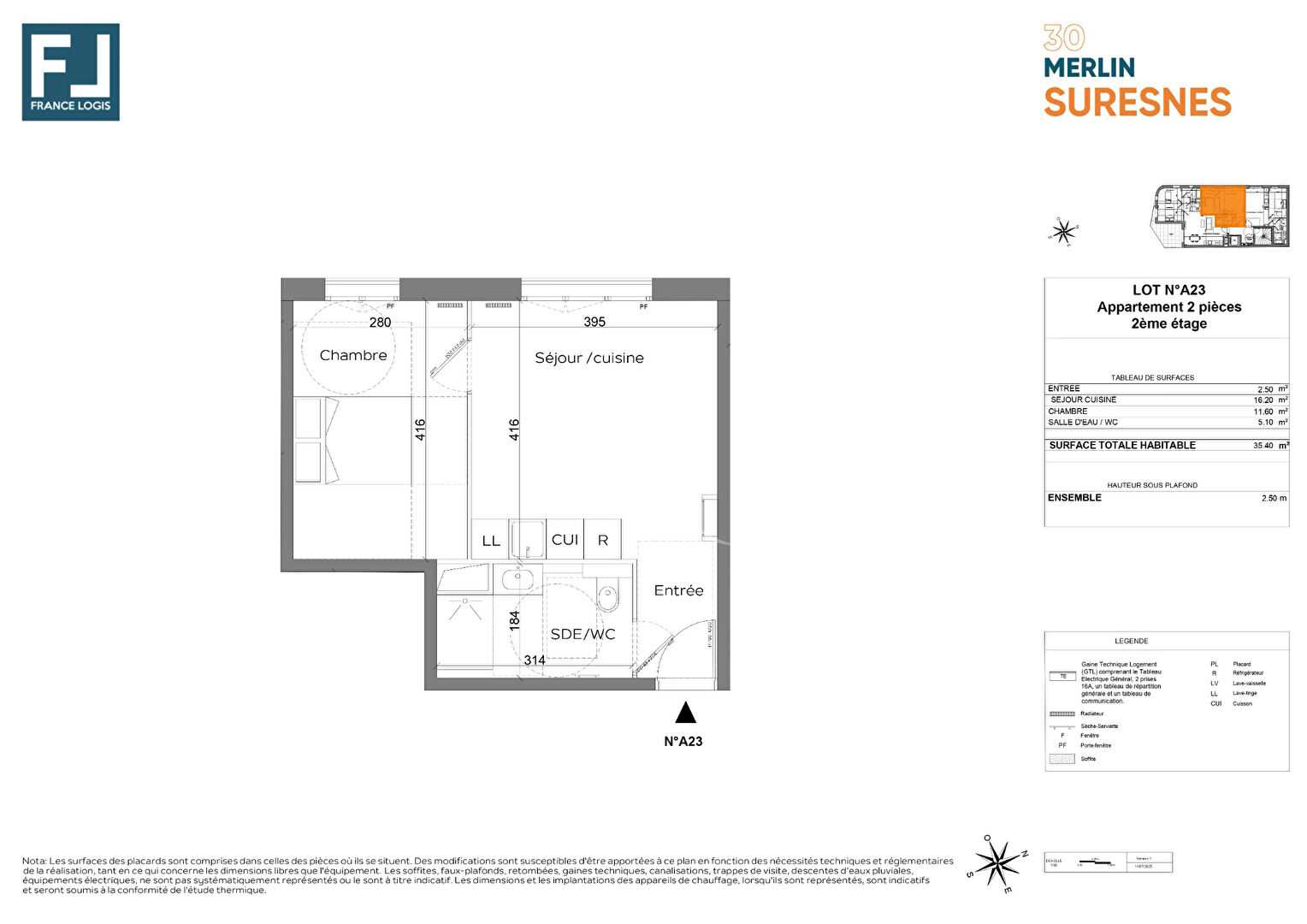 Photo Appartement Suresnes 2 pièce(s) 35.8 m2 FRAIS DE NOTAIRE OFFERTS image 2/4