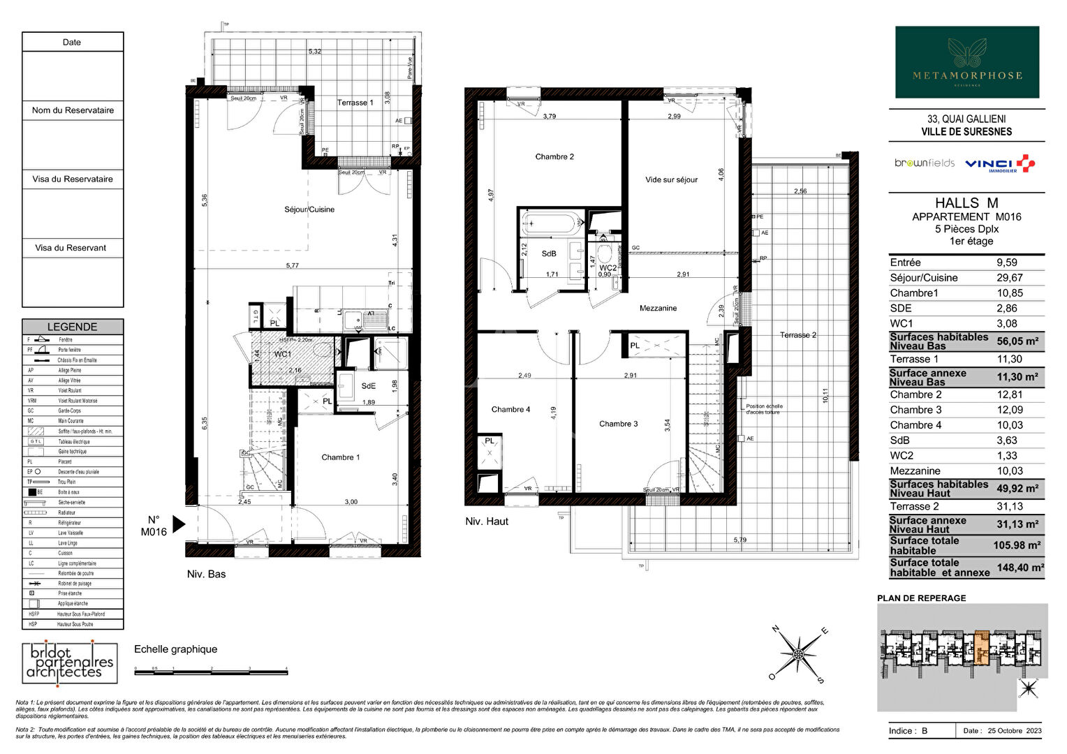 Photo Appartement DUPLEX Suresnes 5 pièce(s) 148.40 m2 FRAIS DE NOTAIRE OFFERTS image 2/5