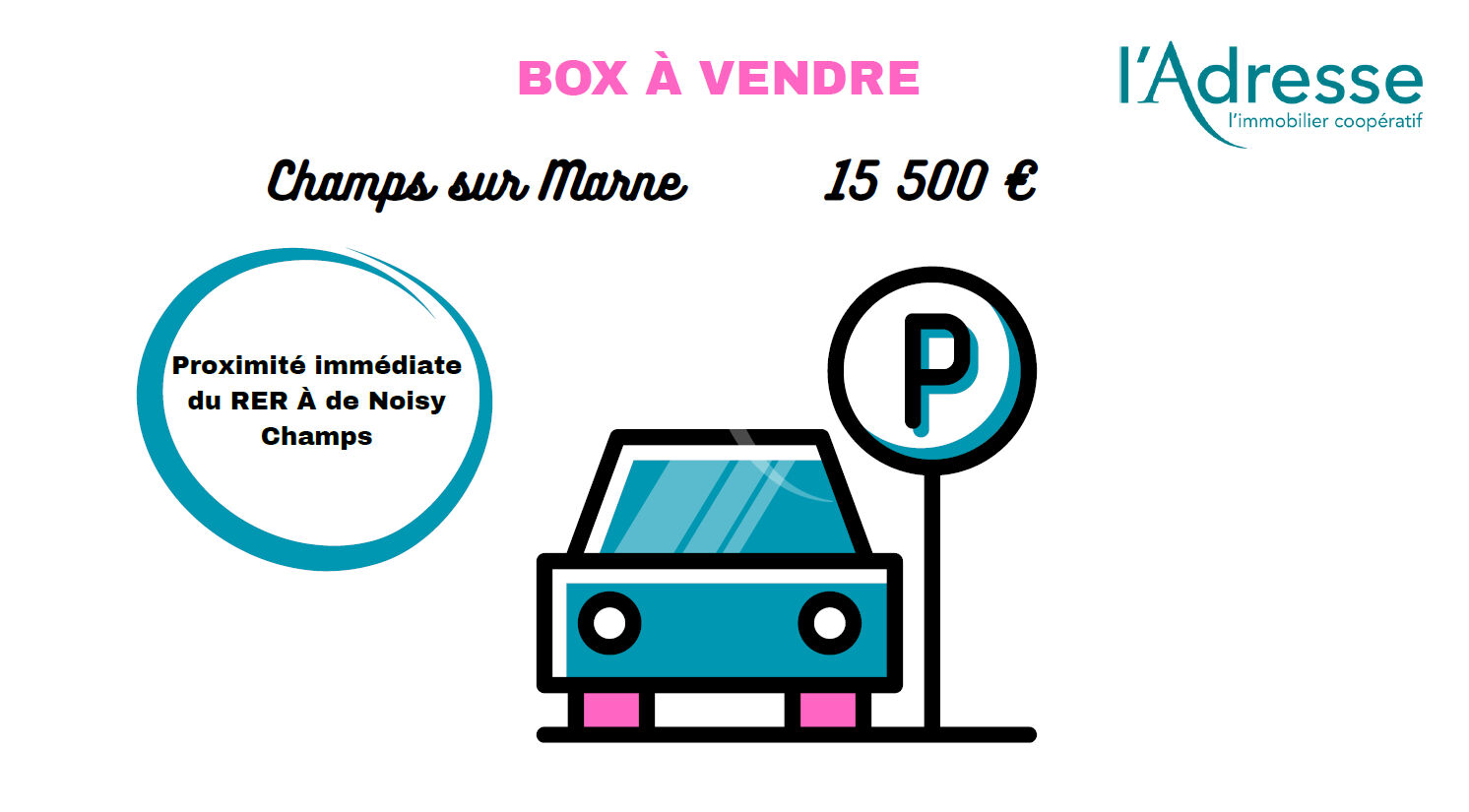 BOX/GARAGE  a vendre  RER A GRAND PARIS NOISY CHAMPS