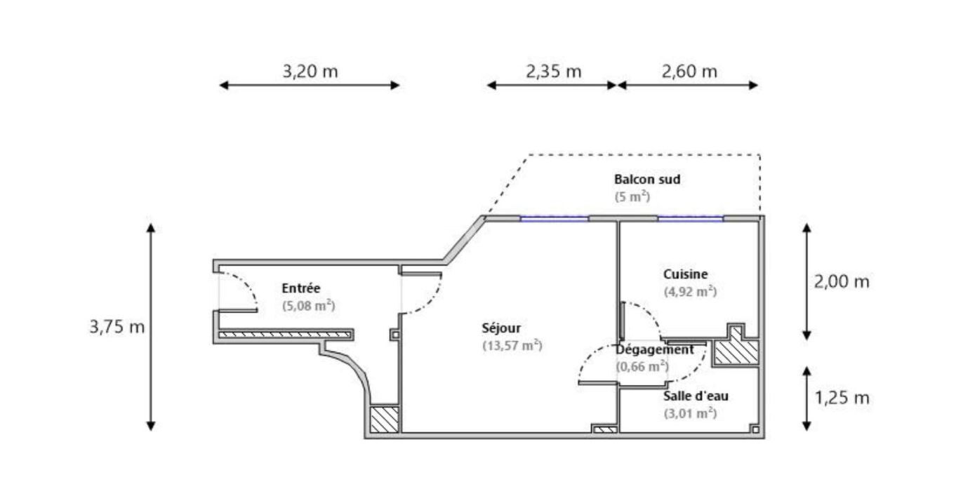 Photo POUR INVESTISSEURS : STUDIO AVEC BALCON - PASTEUR image 5/6