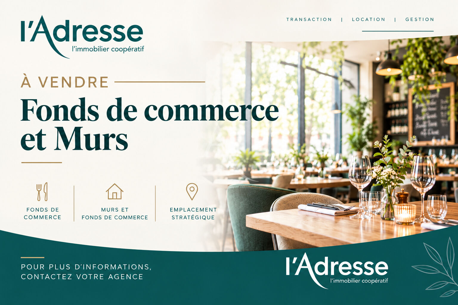 Agence immobilière de L'ADRESSE 4'IMMO