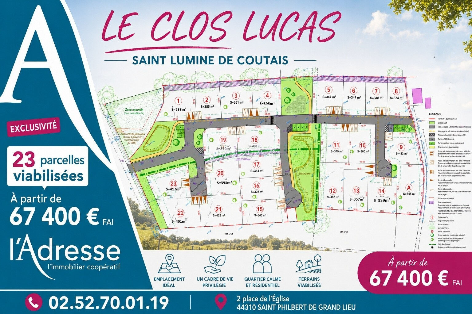 Agence immobilière de 
 L'Adresse  bichon immobilier - L'ADRESSE ST PHILBERT DE GRAND LIEU 

