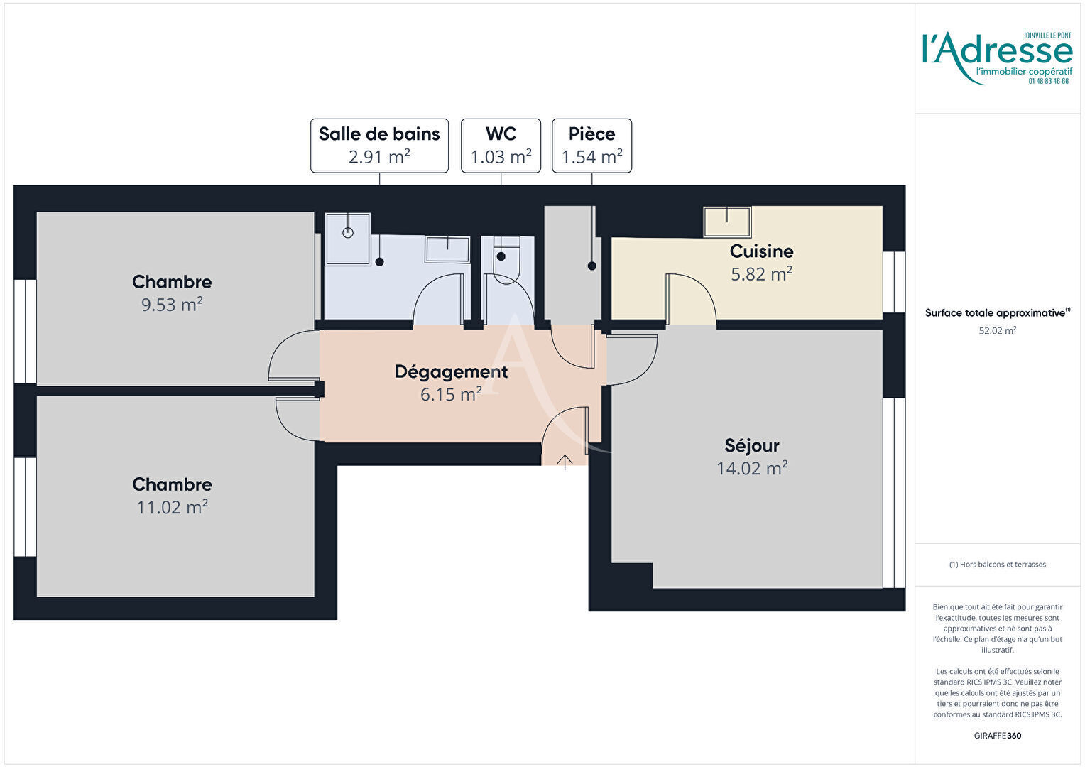 Photo Appartement Saint Maurice 3 pièce(s) 52 m2 image 6/6