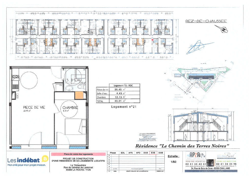 Photo Appartement meublé La Roche Sur Yon 2 pièce(s) 43.01 m2 image 5/6