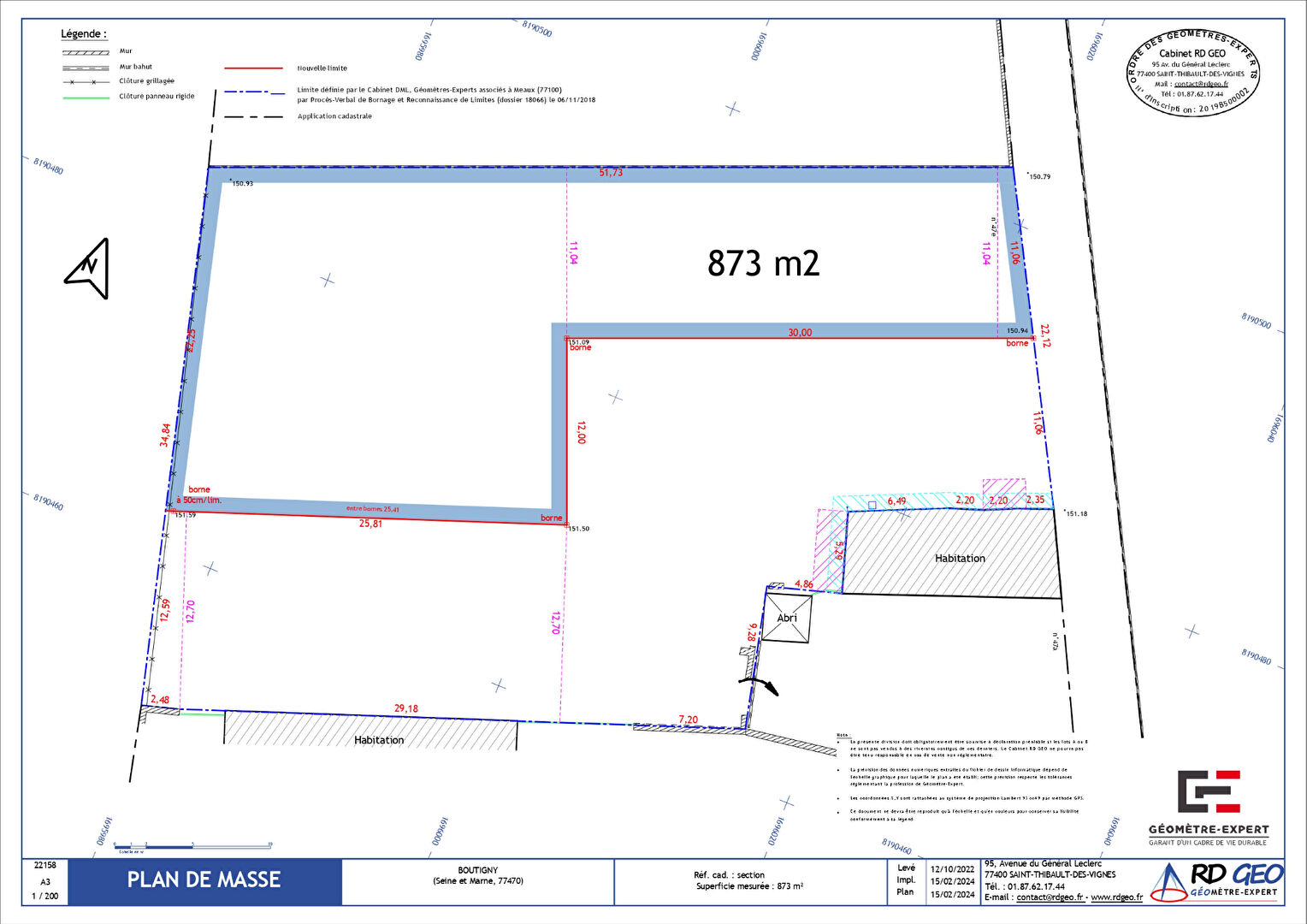 Photo Terrain constructible sur la commune de Boutigny - 873 m2 image 2/2