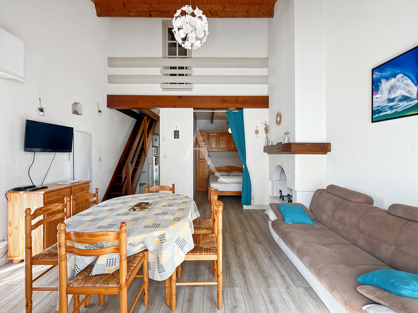 Appartement Type 2 alcôve en duplex proche mer