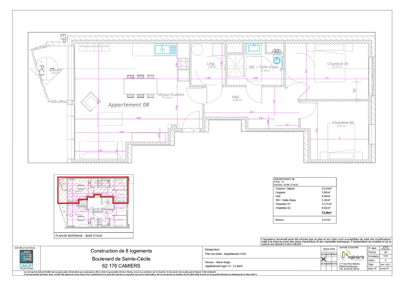 Photo Appartement Sainte-Cécile 3 pièces 73.46 m² image 2/3