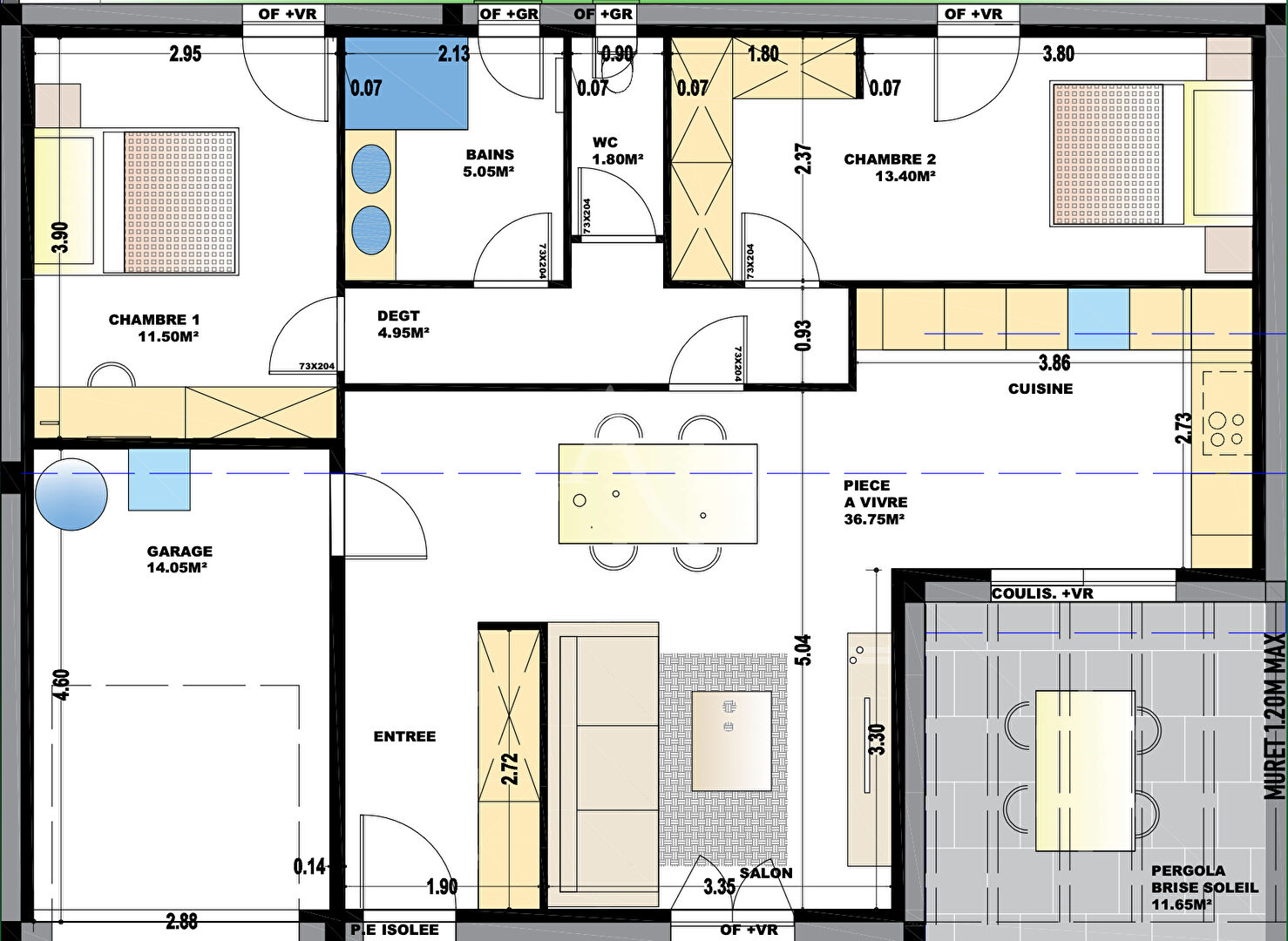 Photo À 5 minutes d'Albi, Maison  en cours de construction de 75 m² avec Garage image 1/3