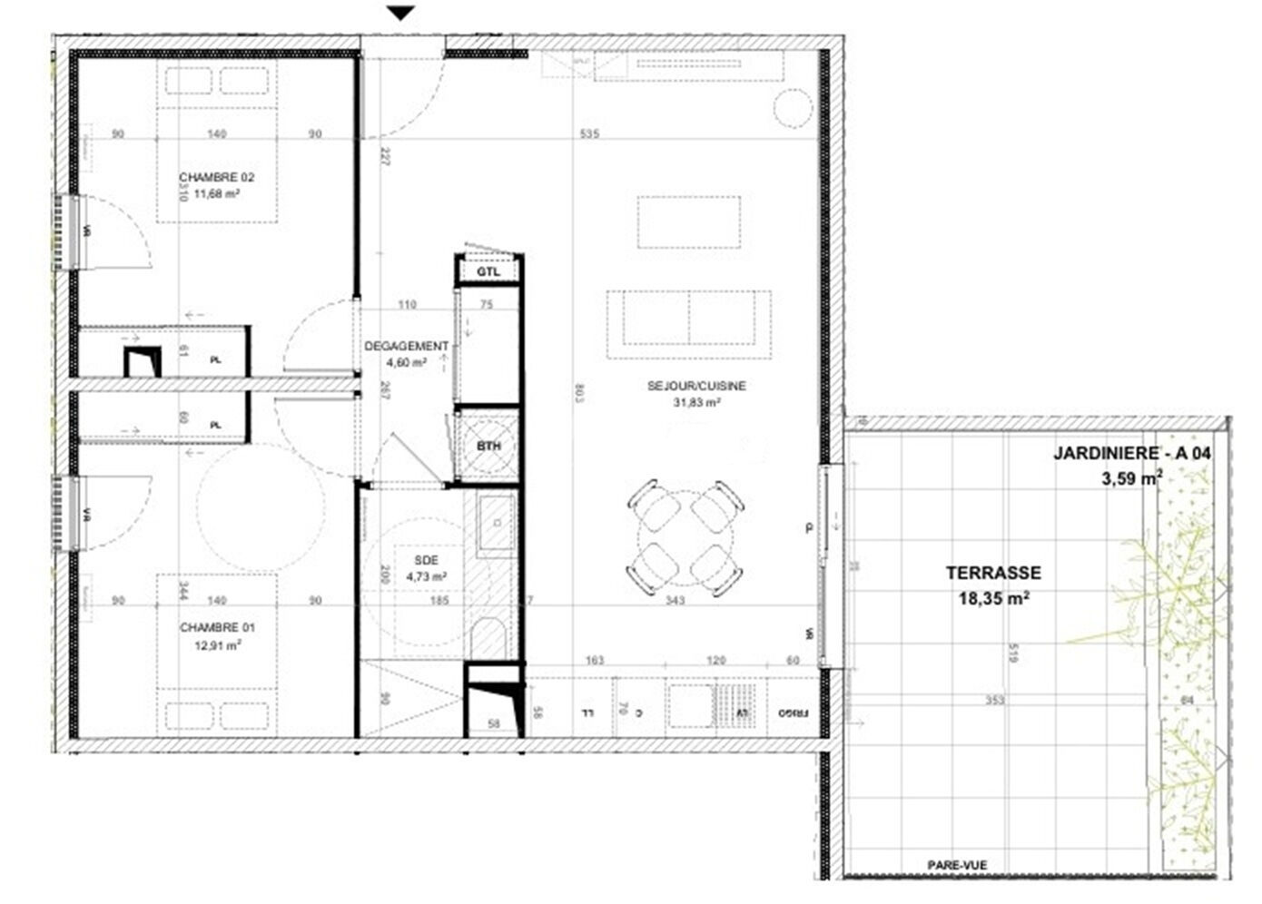 Photo Appartement Le Pradet 3 pièces rez de jardin image 3/3