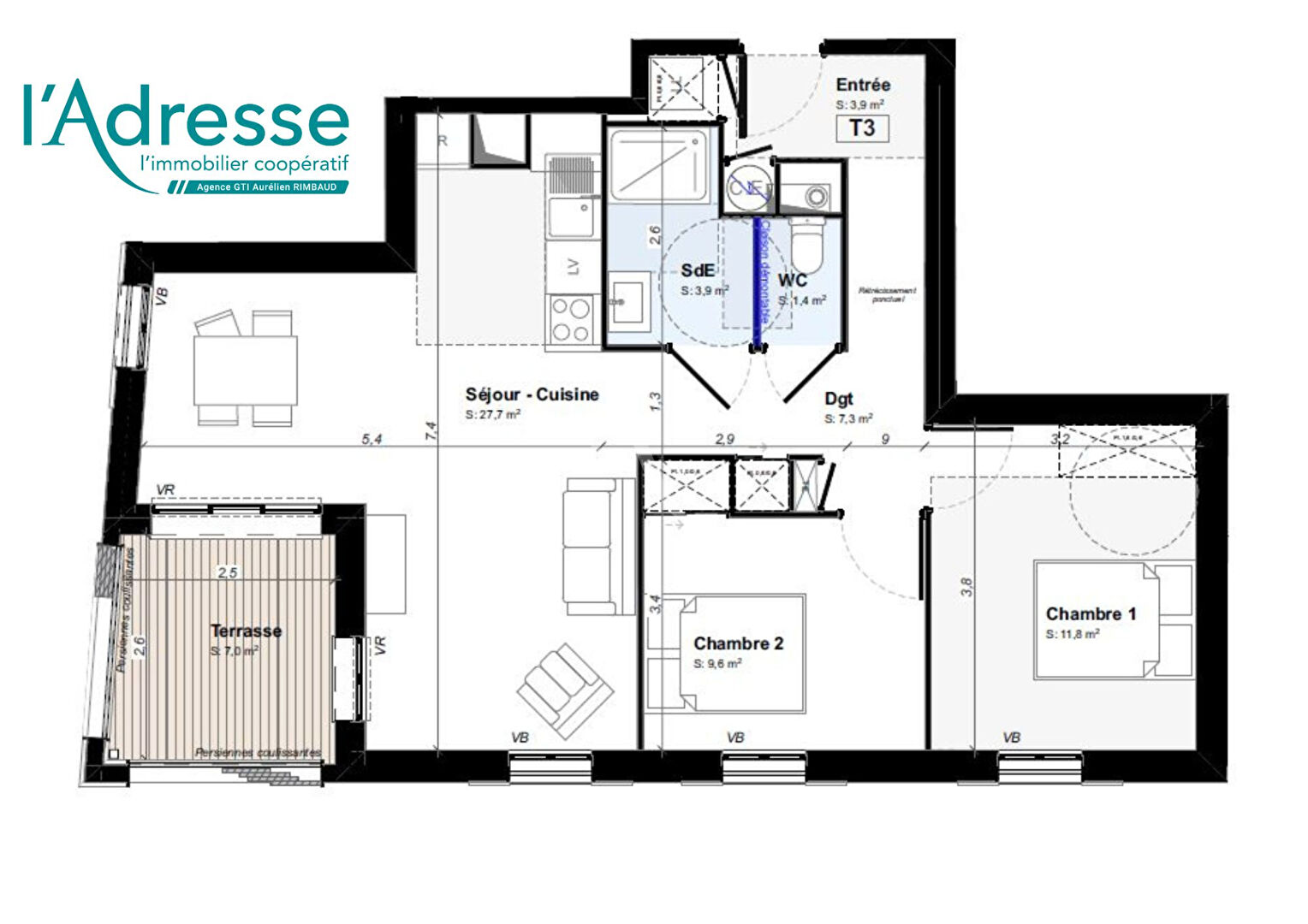 Photo Appartement résidence EDEN - T3 + Terrasse image 3/5