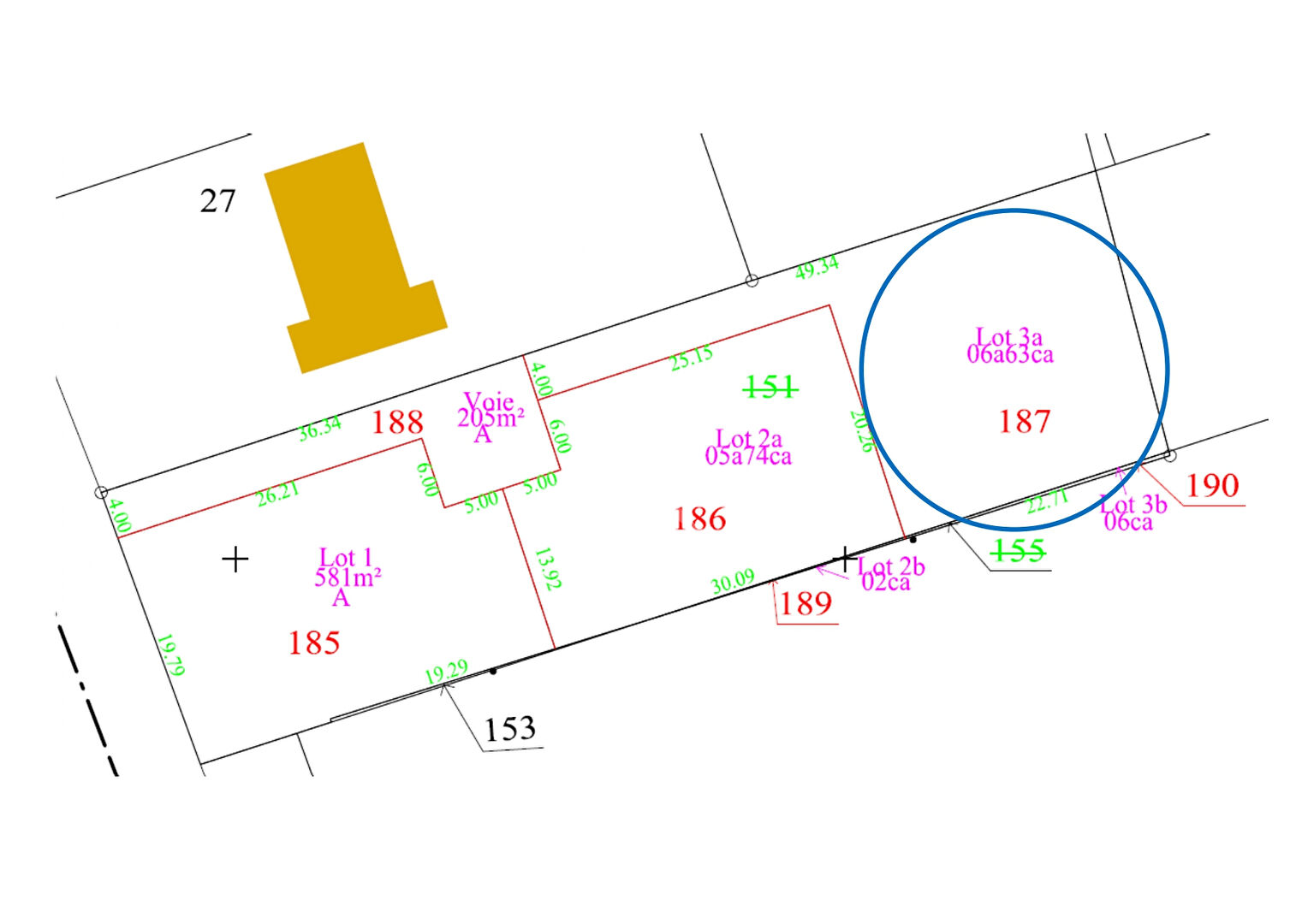 Photo Terrain à bâtir 669 m² - LOT n°3 image 2/2