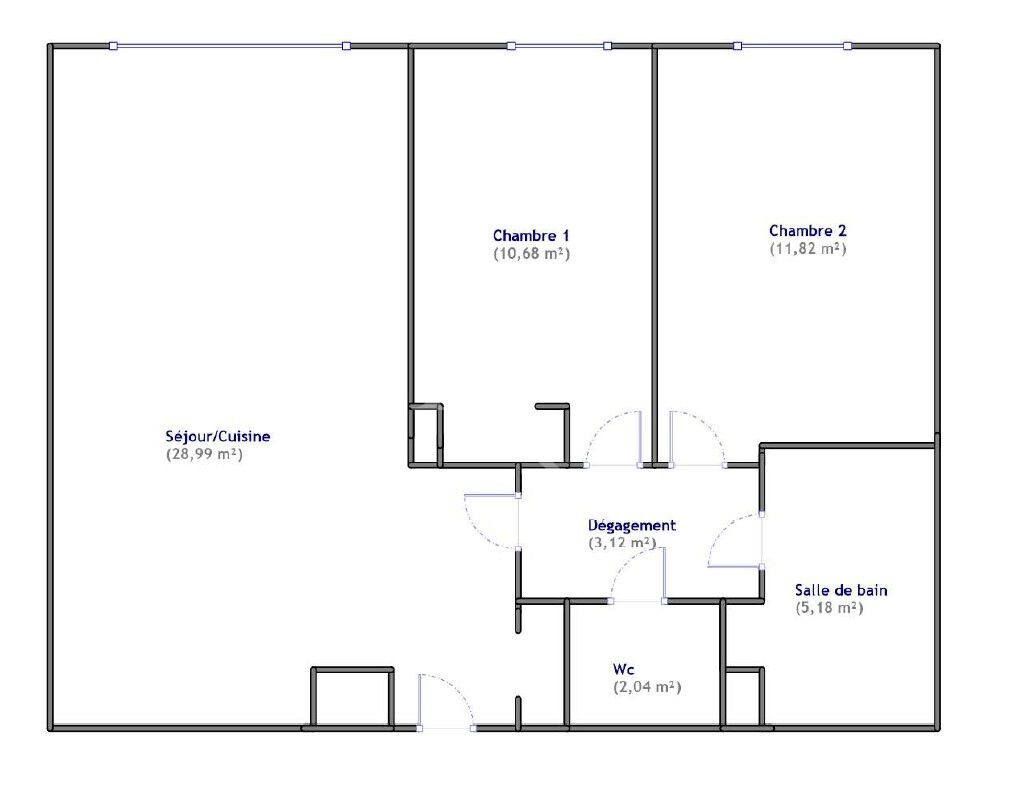 Photo Appartement  (PMR) Romainville 3 pièces 62 M² avec Balcon/terrasse et parking.. image 4/6