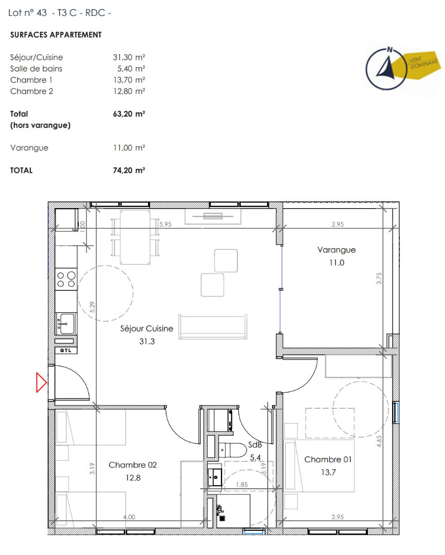 Photo Remire Montjoly T3 en VEFA image 2/5
