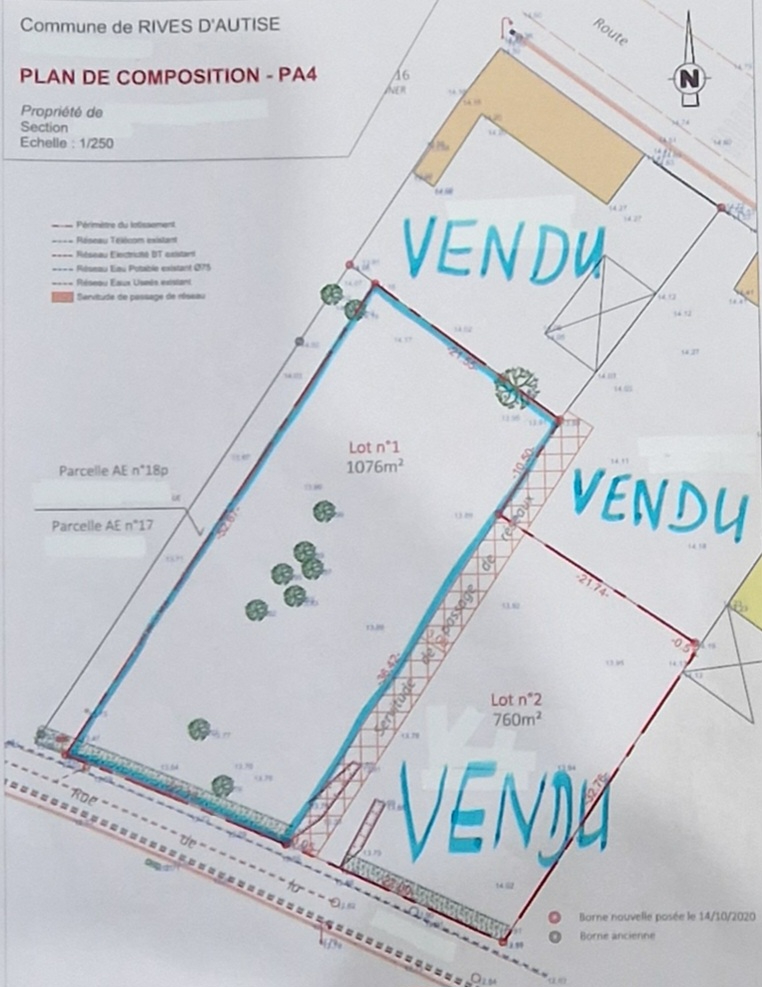 Photo Terrain constructible de 1076m2 sur Oulmes image 2/2