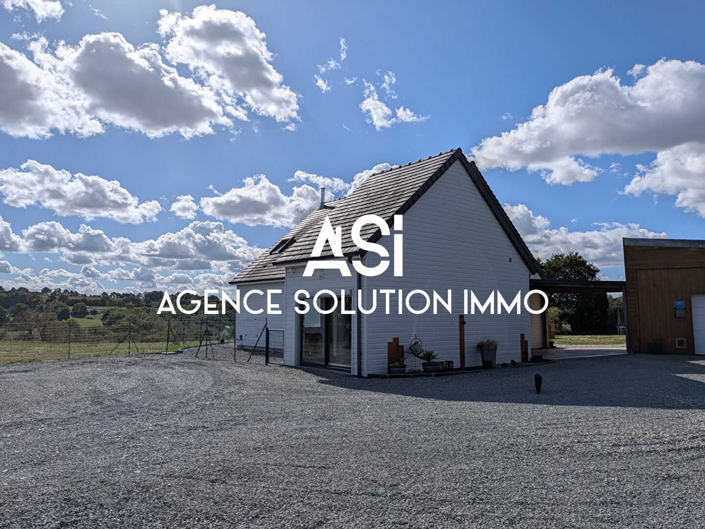 Maison ossature bois plain-pied - 6P 3 ch -  terrain 4600 m2 - dépendances - calme et tranquilité