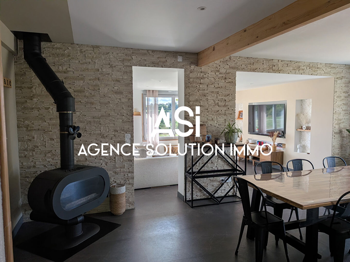 Maison ossature bois plain-pied - 6P 3 ch -  terrain 4600 m2 - dépendances - calme et tranquilité