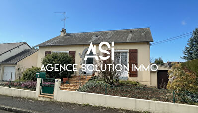 Maison 80 m²  - plain-pied sur sous-sol avec grand jardin