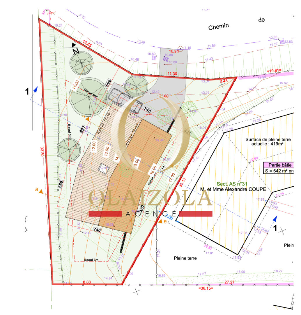 Photo Bassussarry - Terrain à bâtir avec permis validé dans quartier résidentiel calme image 2/3