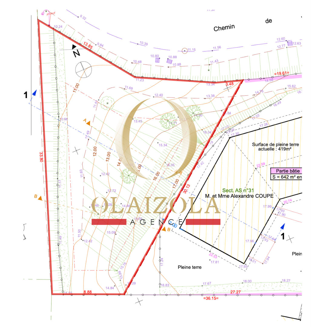 Photo Bassussarry - Terrain à bâtir avec permis validé dans quartier résidentiel calme image 3/3