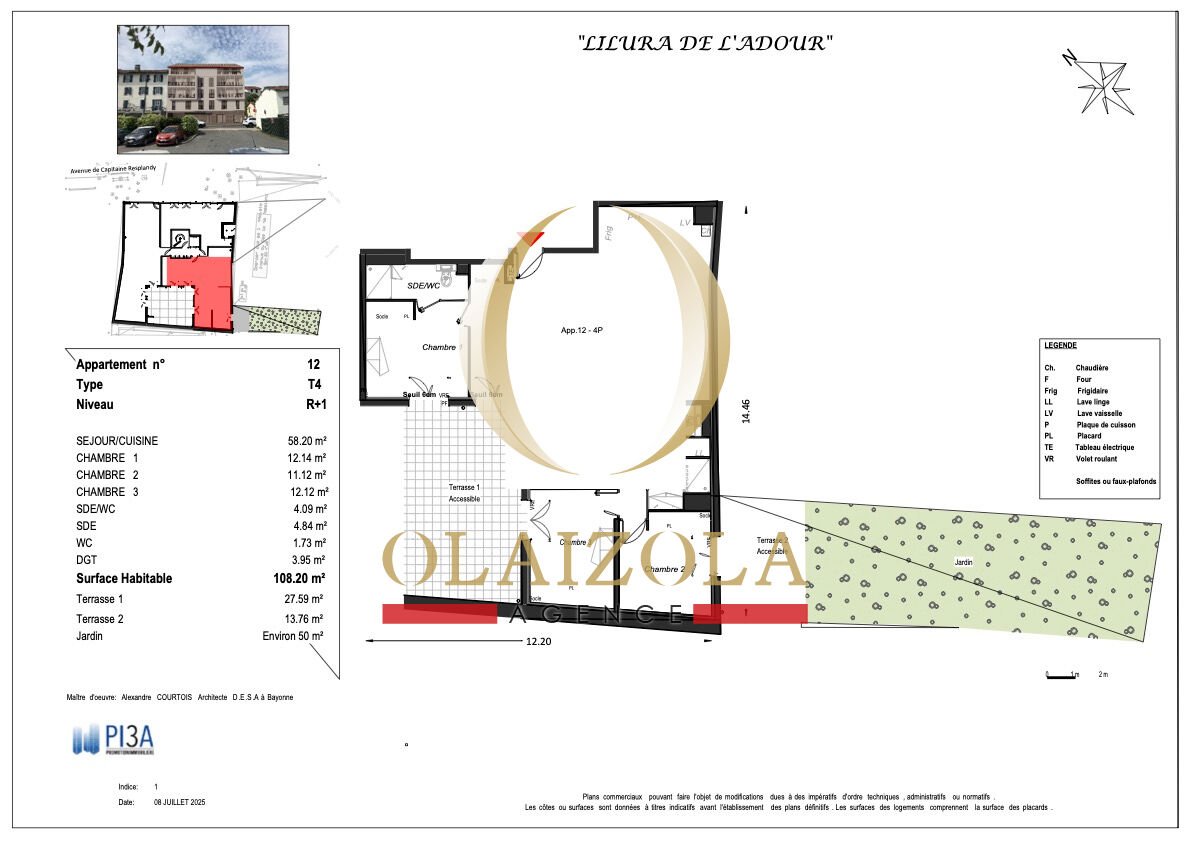 Photo BAYONNE ? Appartement d'exception avec terrasse et jardin privatif dans résidence de standing image 2/6