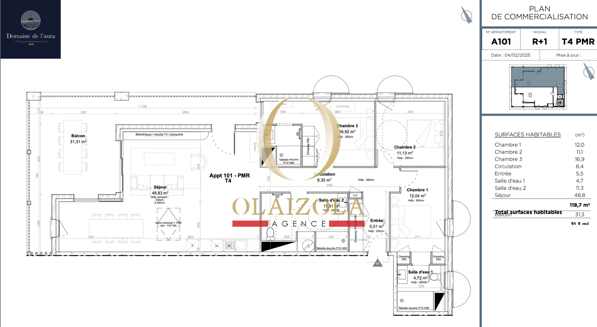 Photo BIDART ? Appartement  T4 de 120m2 neuf avec jardin et triple garage à deux pas de la plage image 4/6