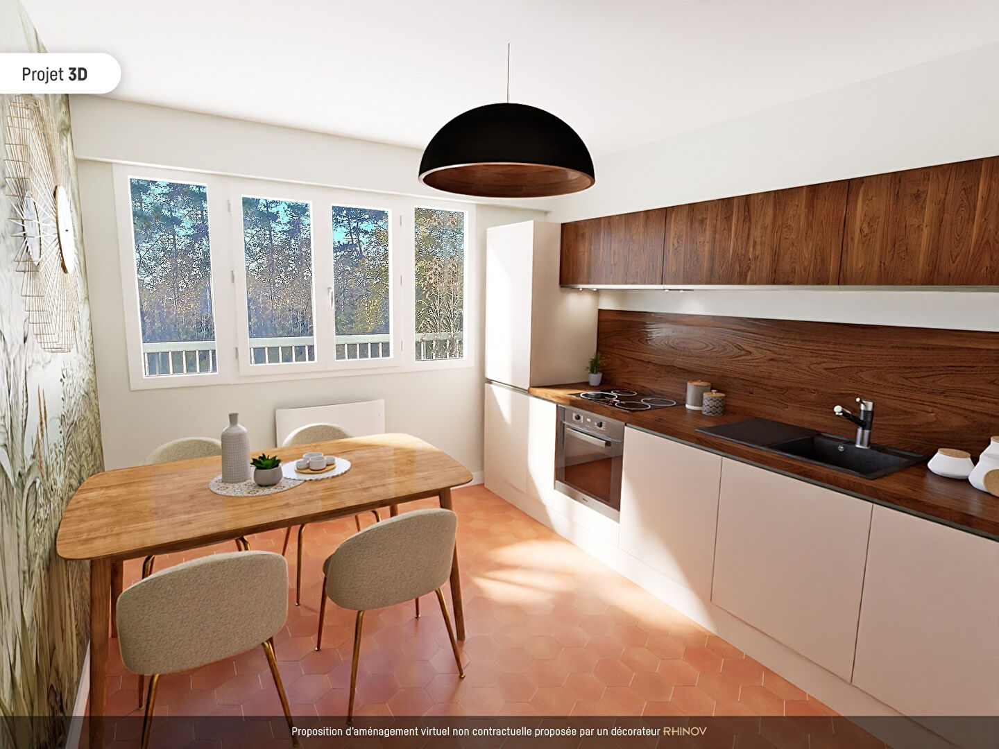 Photo Appartement 3 pièces 2 chambres avec 2 balcons Sainte Foy Lès Lyon village 69 image 2/6