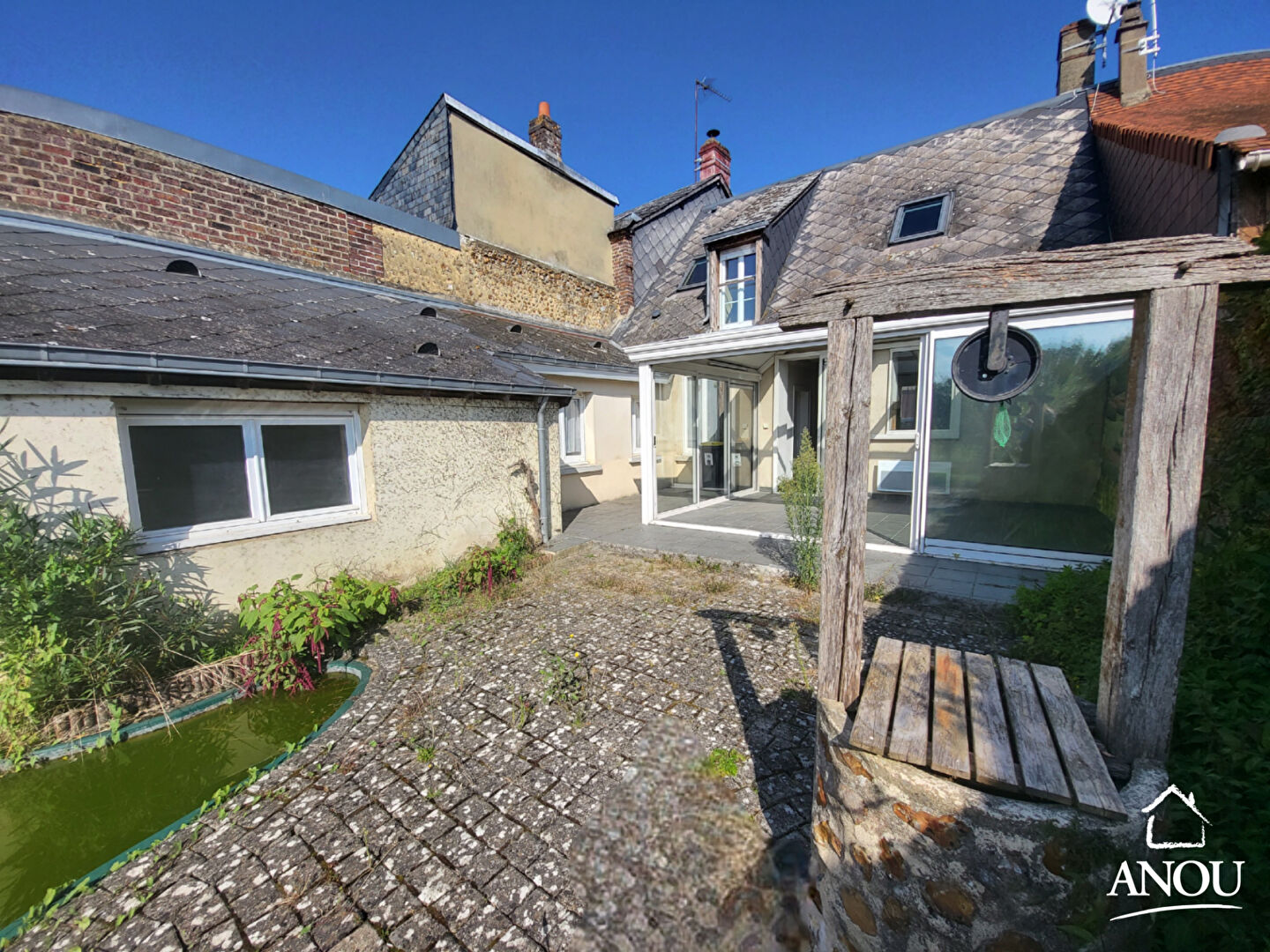 Maison de caractère 4 Chambres avec véranda et ruisseau en coeur de village